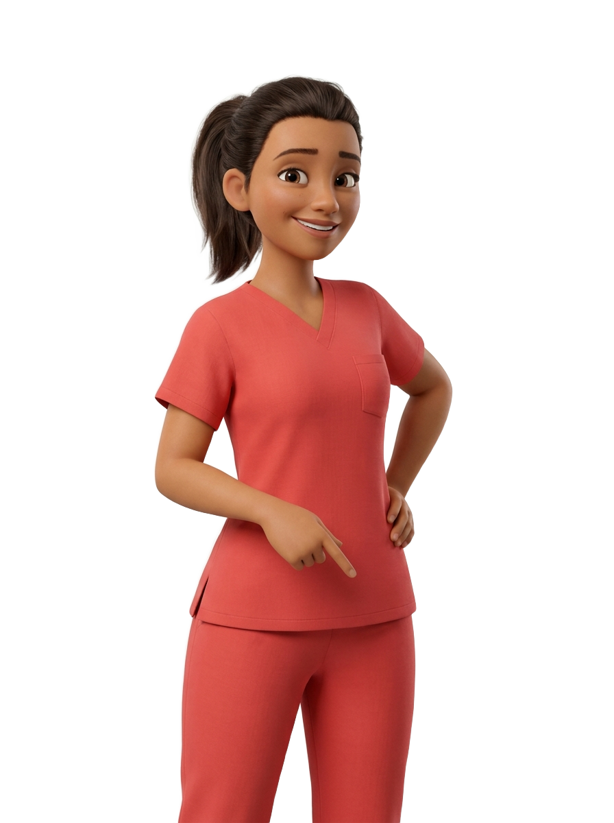Doctora MediLyft señalando el botón de agendar